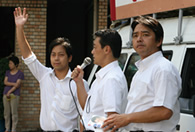 参議院議員・榛葉賀津也さんと市内で街頭演説